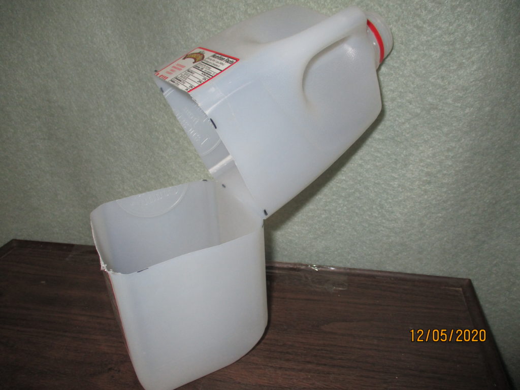 Milk Jug cut in half